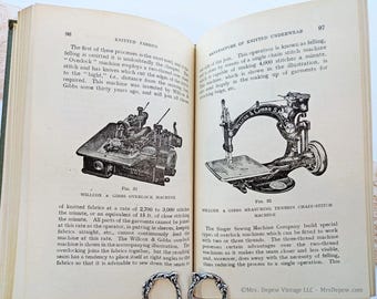 1922 RARE Knitted Fabrics Book by John Chamberlain Historical Industry Manual Vintage Manufacturing Book