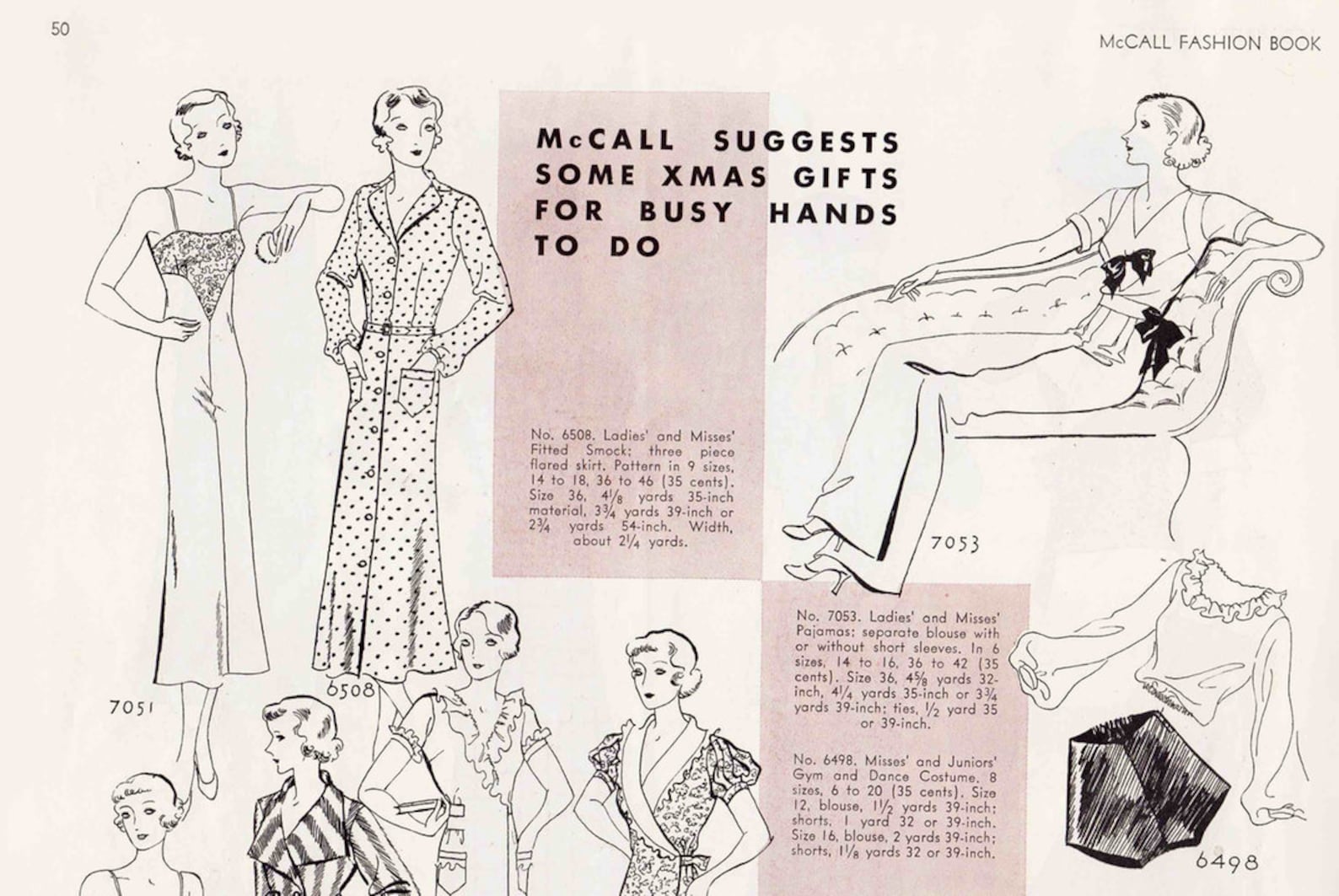 Vintage Sewing Pattern Catalog Mccall Fashion Book Winter 1932 Etsy