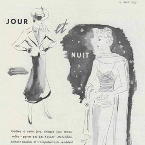 Vintage French Fashion Magazine Modes Et Travaux April 1937 E-book ...