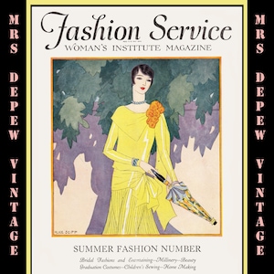 Vintage Sewing Magazine May 1928 Fashion Service Dressmaking Sewing and Fashion E-book -INSTANT DOWNLOAD-
