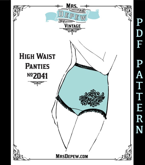 Vintage Style Shapewear Sewing Pattern High Waist Panties 2041 Sizes 4-16  INSTANT DOWNLOAD 