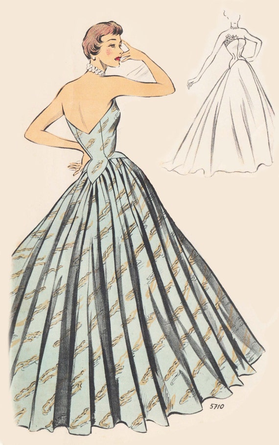 1950's evening gown patterns