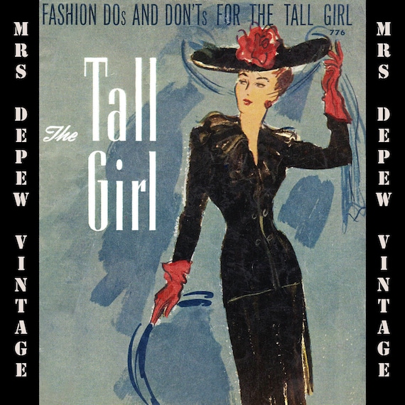 Vintage 1940s Fashion Dos and Don'ts for the Tall Girl Fashion Advice  Illustrated E-book INSTANT DOWNLOAD -  Canada