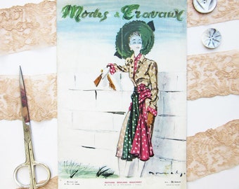 Vintage French Fashion Magazine Modes et Travaux May-June 1946 ORIGINAL