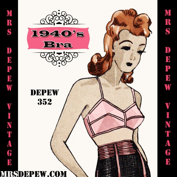 Vintage Sewing Pattern Template & Scale Rulers 1940s French Bra Any Bust  Size PLUS Size Included 352 INSTANT DOWNLOAD -  Canada