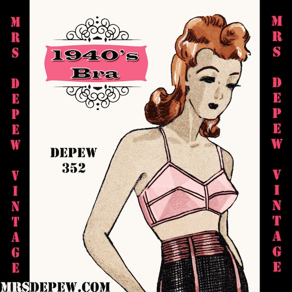 Vintage Sewing Pattern Template & Scale Rulers 1940s French Bra