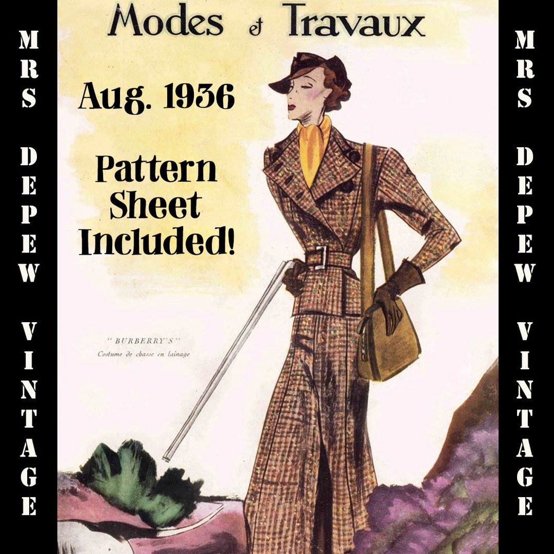 1930 年代のヴィンテージ フランスのファッション雑誌 Modes et 1930 年代のヴィンテージ フランスのファッション雑誌 Modes et