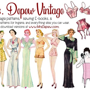 Vintage Sewing Pattern 1920s Flapper Chemise Teddy 3026 INSTANT DOWNLOAD image 7