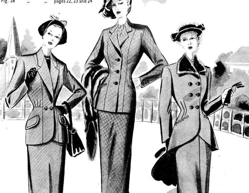 Haslam Dresscutting Book Autumn & Winter No. 27 1950 Vintage Sewing Pattern E-book with 37 Pattern Draftings image 5