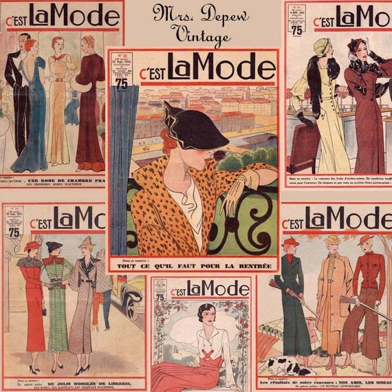 2 vintage French mode magazines