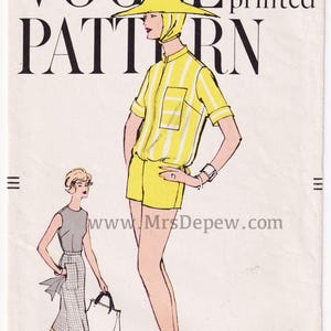 1958 Original Vintage Sewing Pattern 1950s Jacket, Skirt, Blouse and Shorts 34" Bust Vogue 9477