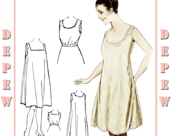 Vintage Sewing Pattern Ladies' 1910s Chemise Slip and Corset Cover #3159 Paper Version