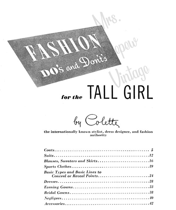 Vintage 1940s Fashion Dos and Don'ts for the Tall Girl Fashion