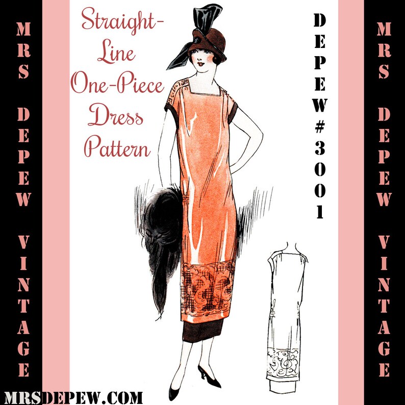 Vintage Sewing Pattern Instructions 1920s 1-Hour One Piece | Etsy