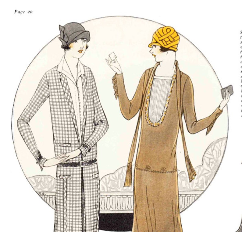 Vintage Sewing Autumn 1925 Fashion Service Magazine Dressmaking Ebook Featuring Hats & Dresses INSTANT DOWNLOAD image 4