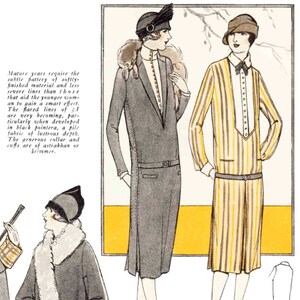 Vintage Sewing Autumn 1925 Fashion Service Magazine Dressmaking Ebook Featuring Hats & Dresses INSTANT DOWNLOAD image 3