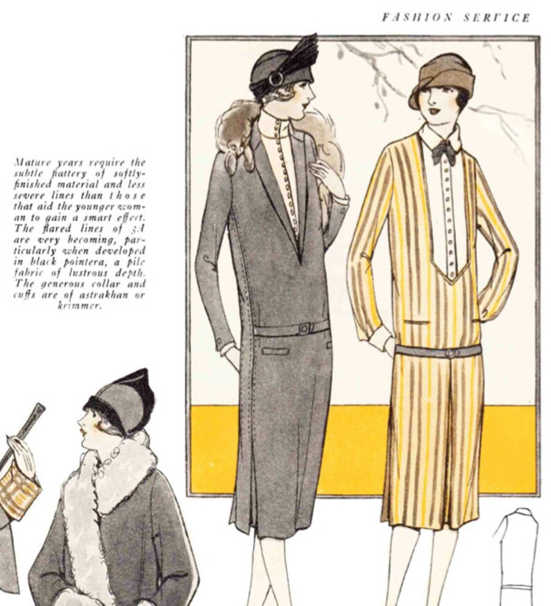 Vintage Sewing Autumn 1925 Fashion Service Magazine Dressmaking Ebook Featuring Hats & Dresses INSTANT DOWNLOAD image 3