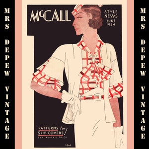 Vintage Pattern Catalog Booklet McCall Style News June 1934 Digital Copy -INSTANT DOWNLOAD-