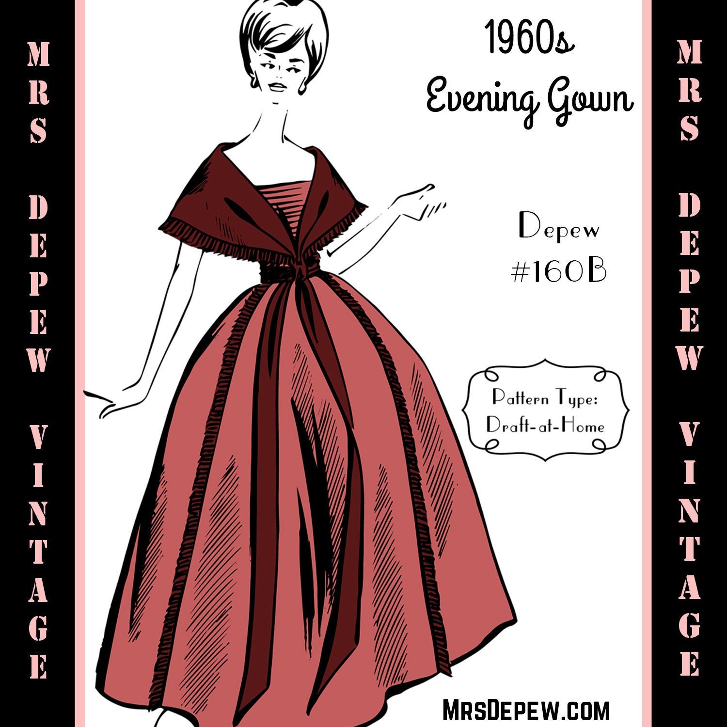 Vintage Sewing Pattern Template & Scale Rulers 1960s Evening Gown, Cocktail  Dress any Size PLUS Size Included 160B INSTANT DOWNLOAD 