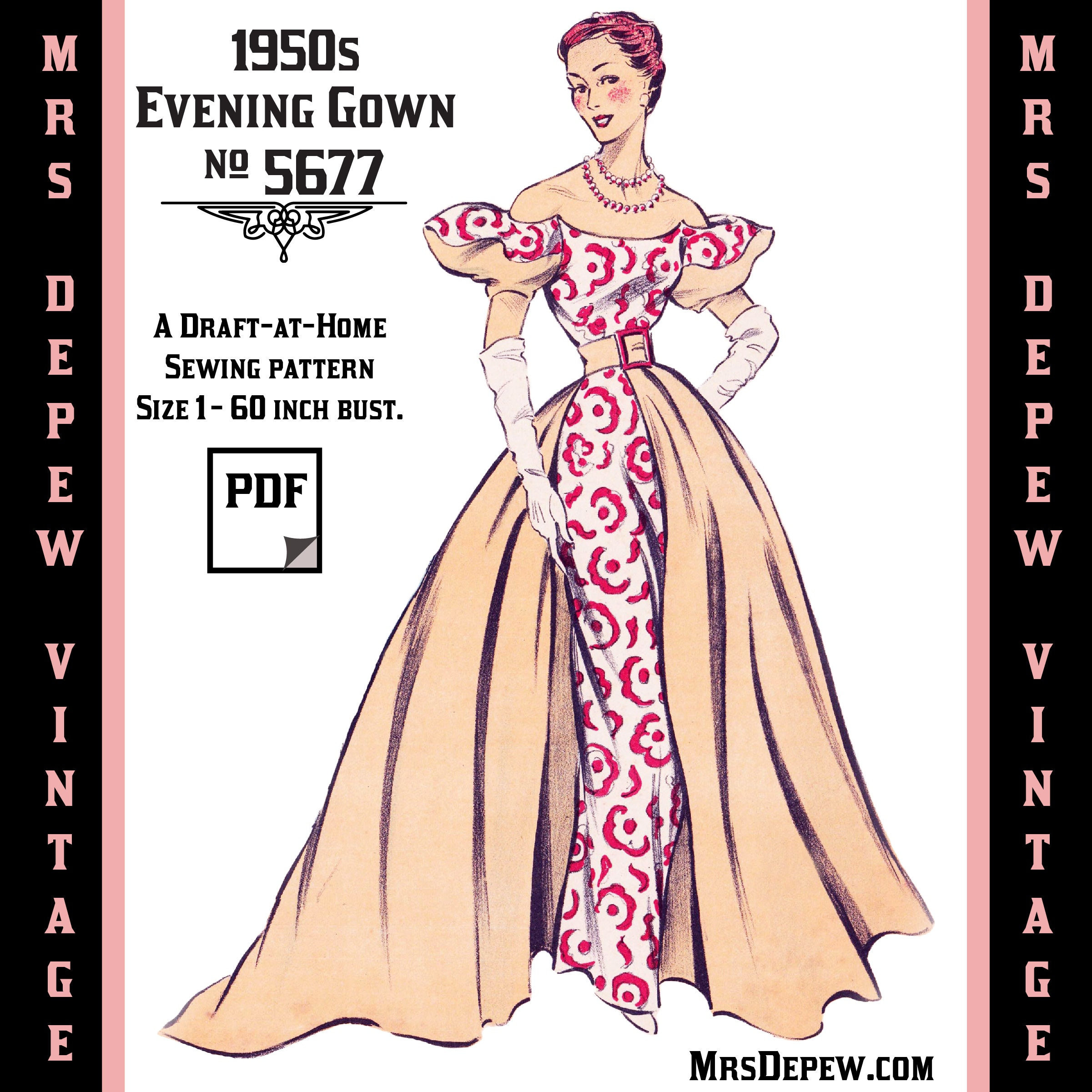 Vintage Sewing Pattern Template & Scale Rulers 1950s Capris Pants and  Blouse in Any Size PLUS Size Included 6158 INSTANT DOWNLOAD 