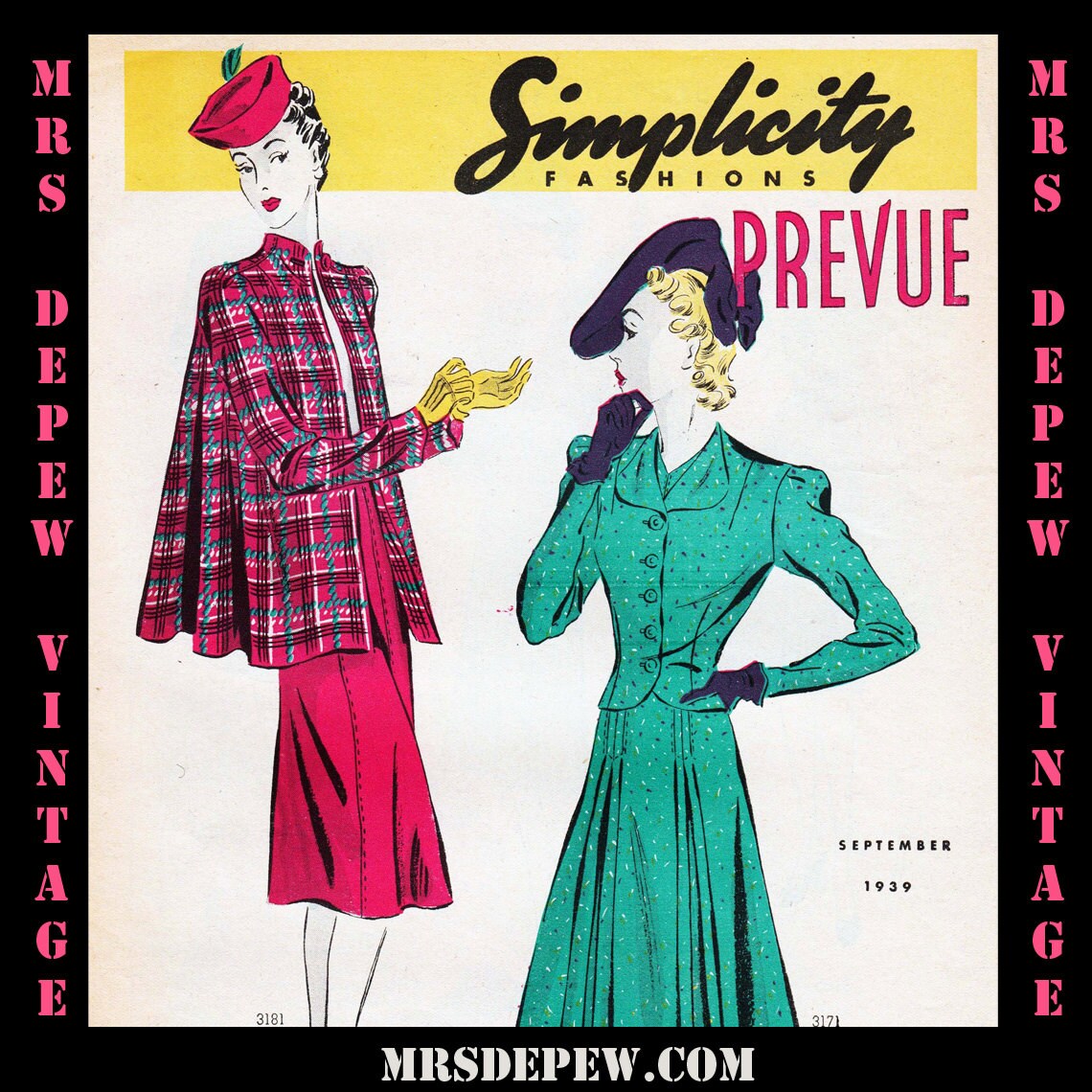 3 1930's Vintage Sewing Pattern Catalogs Simplicity Prevue Etsy