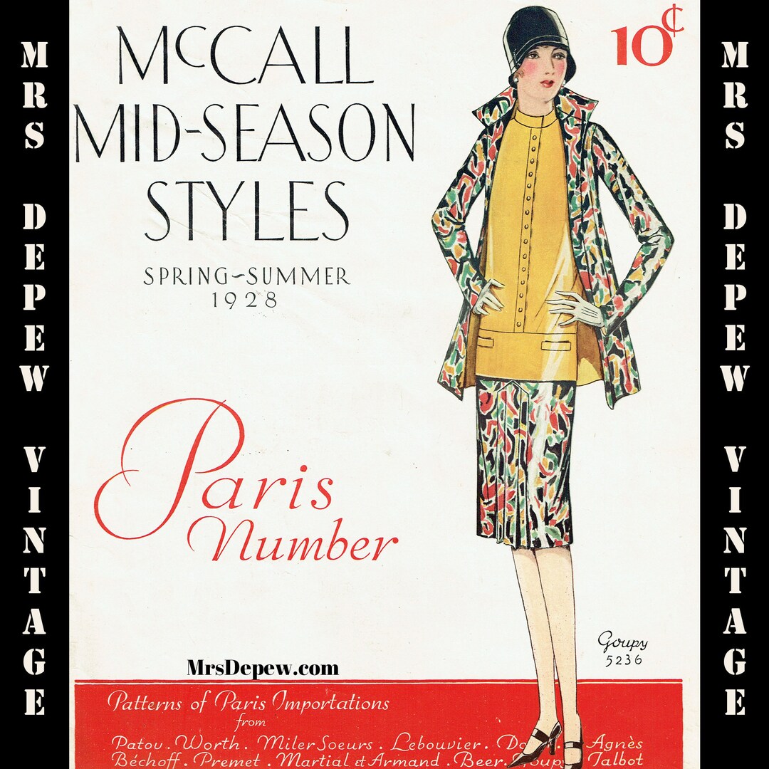 Vintage Sewing Pattern Catalog Mccall Quarterly Paris Number Spring ...