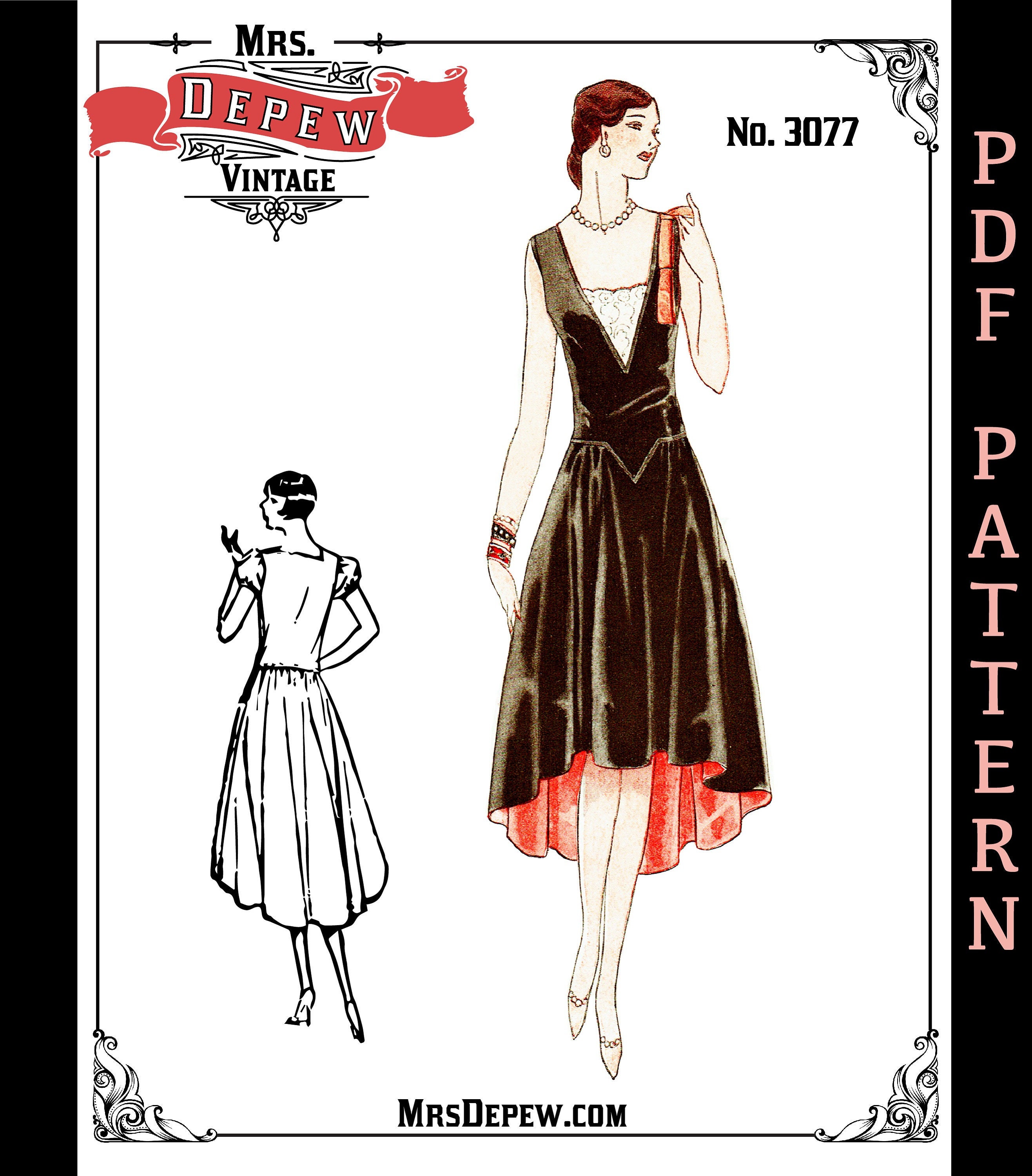 Gatsby Skirt or Pant Sewing Pattern (Paper or PDF) - Sew Chic Patterns