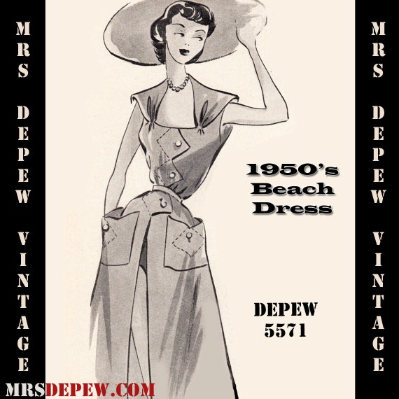1950s beach cover up Outlet