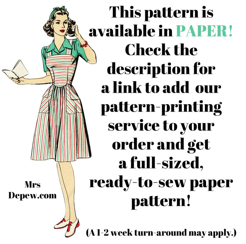 Vintage Sewing Pattern 1940s Blouse 32 34 36 38 40 42 44 Bust 1017 INSTANT DOWNLOAD image 8