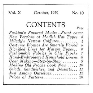 Vintage Sewing Magazine October 1929 Fashion Service Dressmaking Sewing and Fashion E-book INSTANT DOWNLOAD image 5