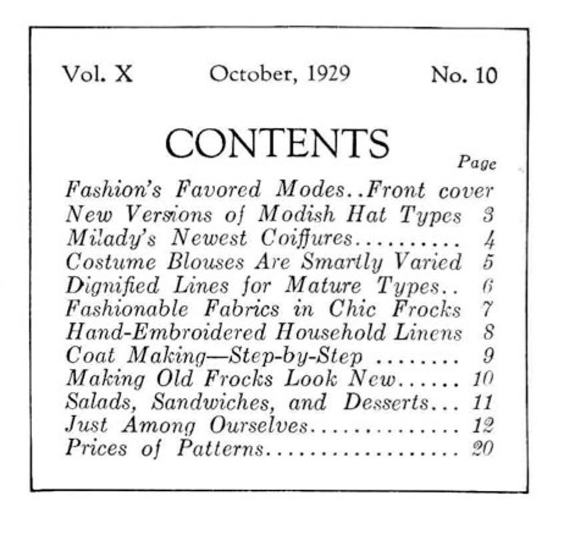 Vintage Sewing Magazine October 1929 Fashion Service Dressmaking Sewing and Fashion E-book INSTANT DOWNLOAD image 5