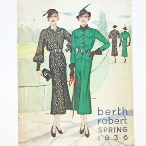 Vintage Berth Robert Spring 1936 Mail Order Catalog for Semi-Made Customizable Dresses