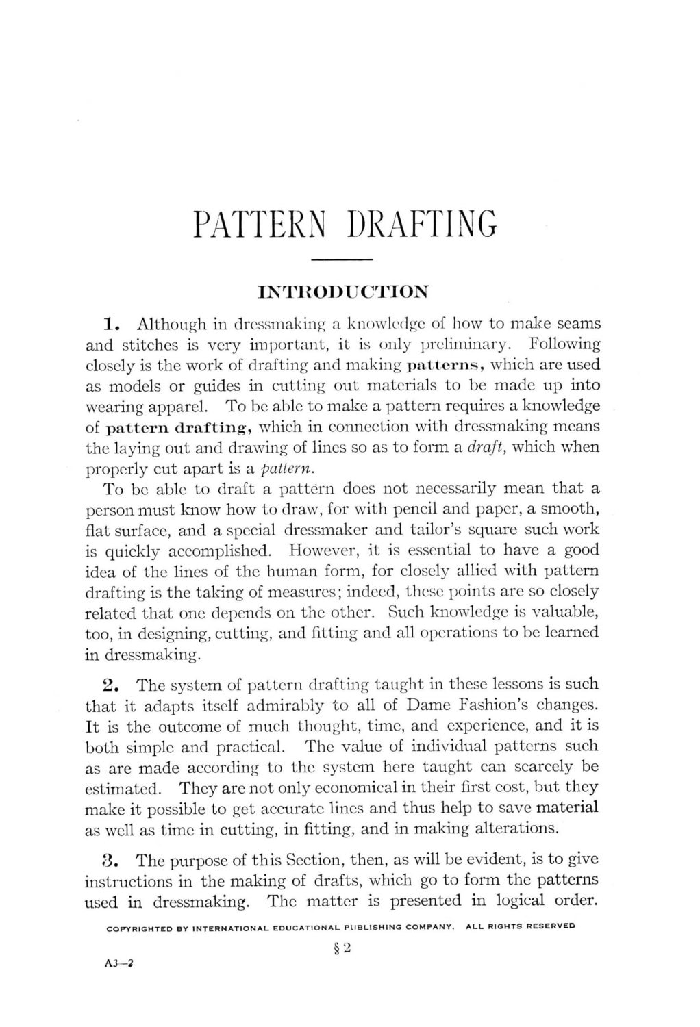 Sewing Pattern Drafting by the Woman's Institute 1916 How to Draft ...