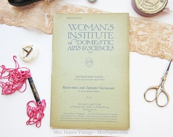 19 Maternity and Infants' Garments Original Vintage Woman's Institute Sewing Book 1920s Book How To