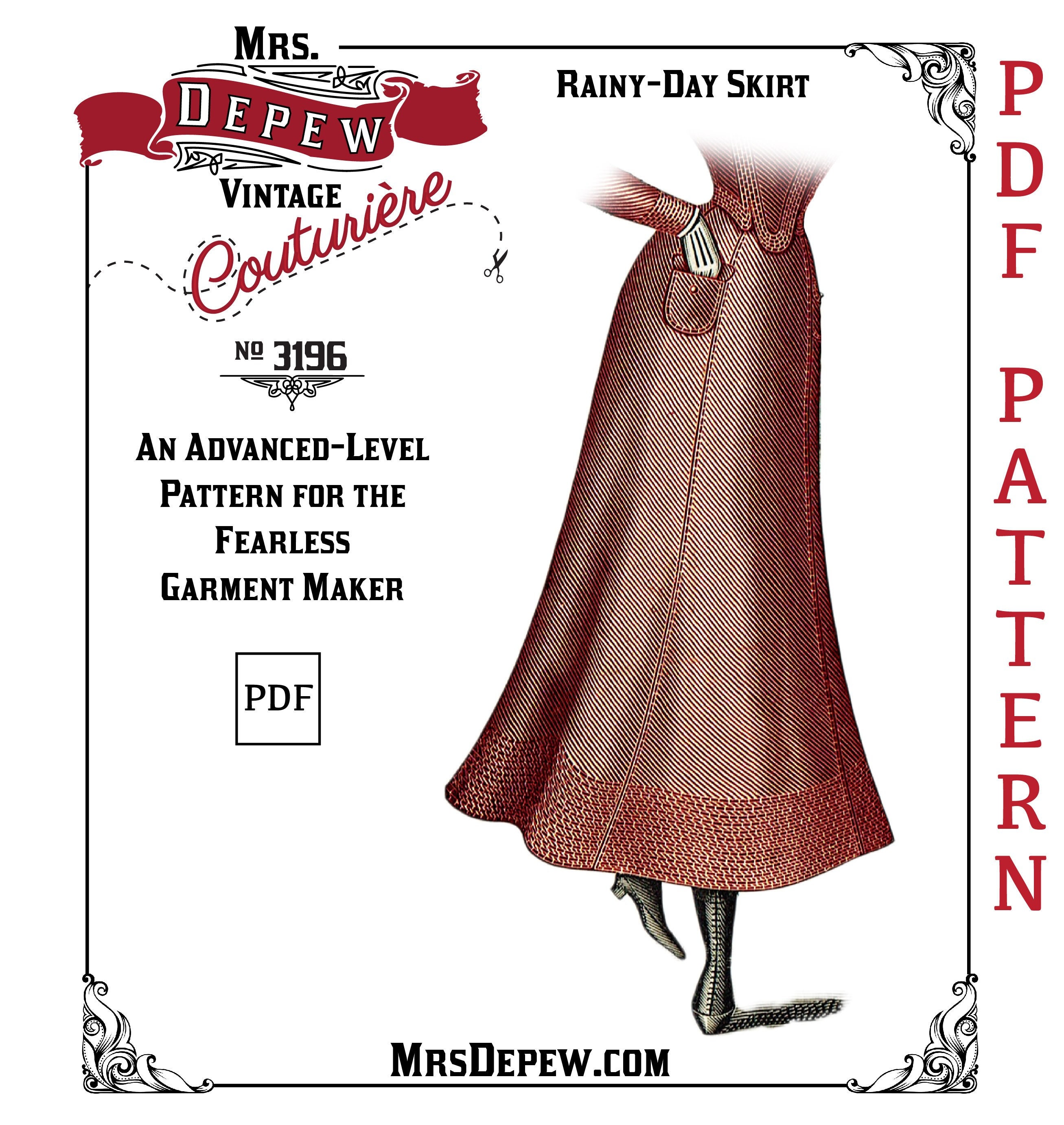 Early 1900s Ladies Two-Piece Costume Sewing Pattern Bust 34 B34
