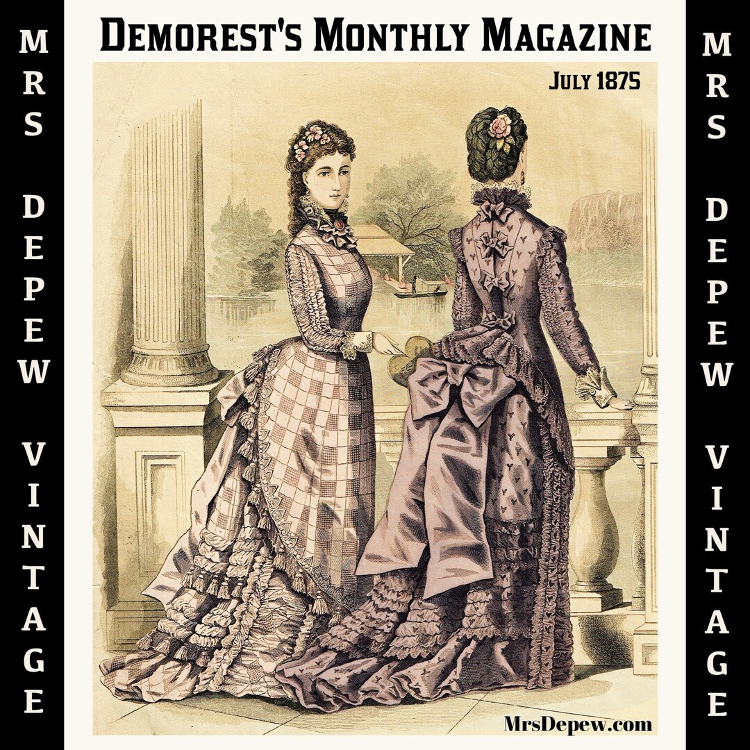 Rare Demorest's Magazine Advertising Sewing Patterns 1870s Fashion E ...