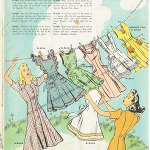 Rare Vintage Original 1940s Mail Order Catalog Booklet with Sewing Patterns Spring 1941 image 4