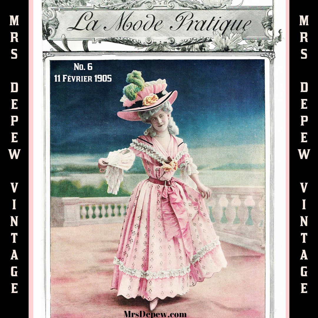 その他 french revue de modes DRESSED TO THE 9 Antique French Magazine La Mode Pratique 11 February 1905