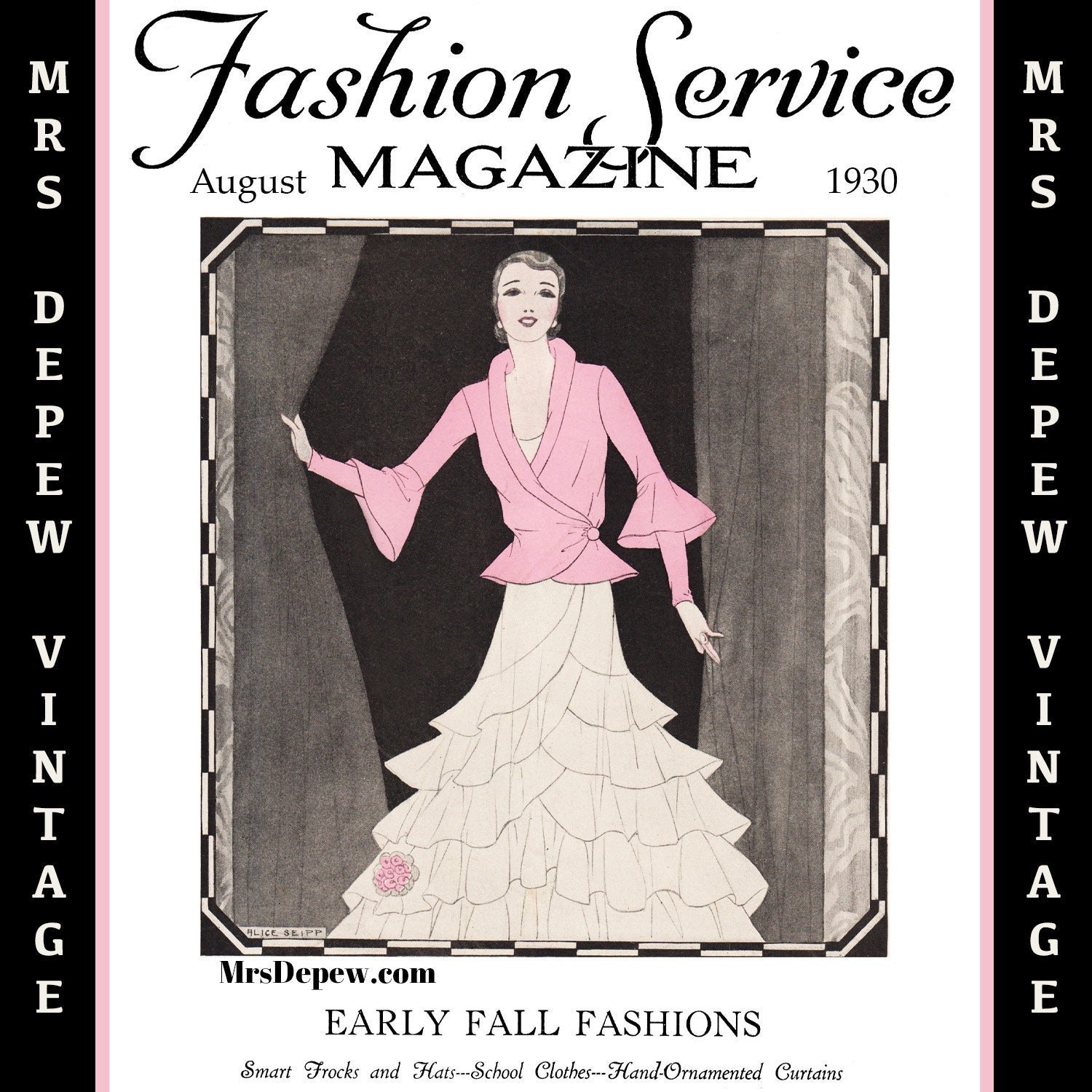 1930s Vintage Fashion Service Magazine February, 1930 Fashion