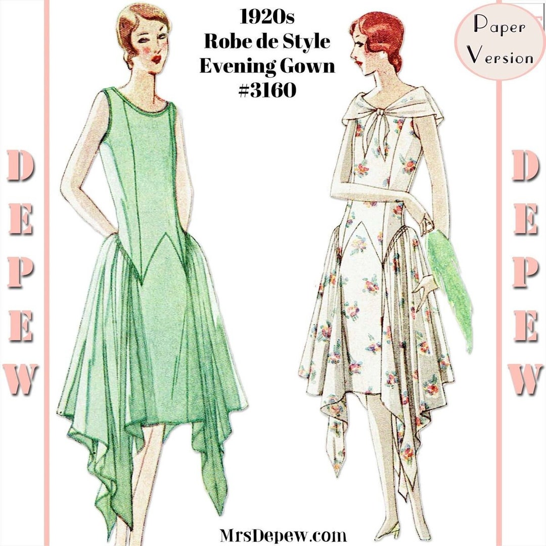 Vintage Sewing Pattern Ladies' 1920s Robe De Style Brisac Couture Dress ...