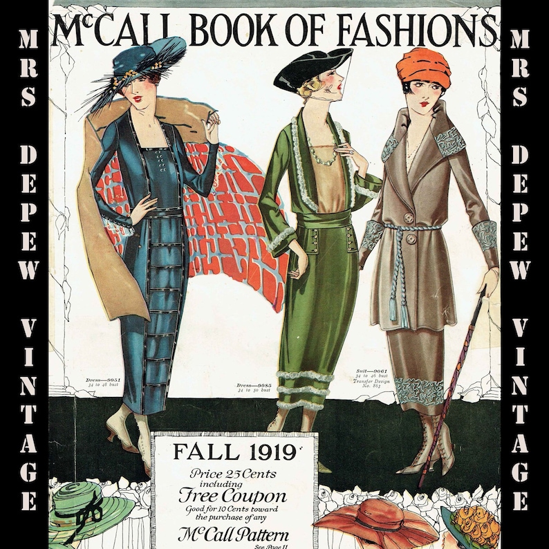 Vintage Sewing Pattern Catalog Booklet Mccall Book of Fashions Etsy