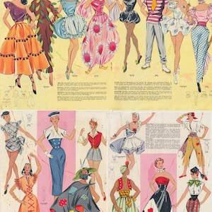 Vintage Pattern Booklet 1950's Masquerade Halloween Costumes E-Book & Pattern Sheets -INSTANT DOWNLOAD- image 4