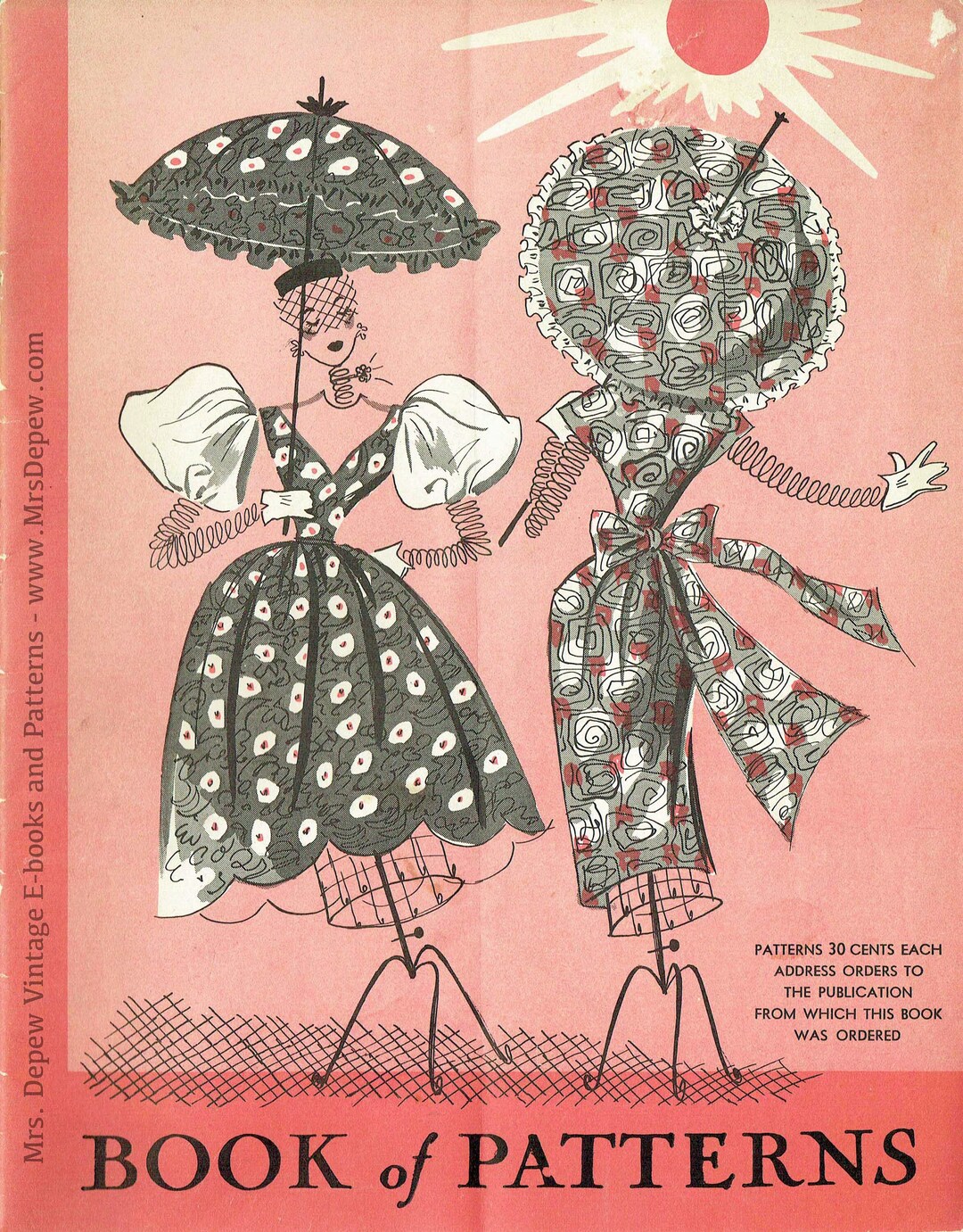 1940s Vintage Sewing Pattern Catalog Miss America Mail Order Summer