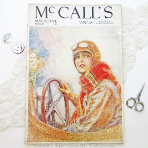 RARE Vintage McCall&#39;s Magazine Advertising Sewing Patterns 1920s Fashion March 1921