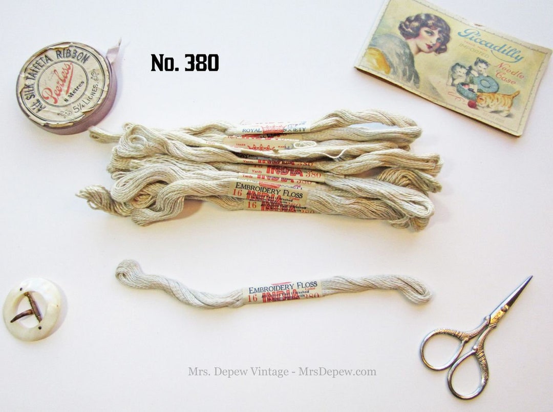 Original New Old Stock Antique Royal Society Embroidery Floss & Rope Grey Etsy