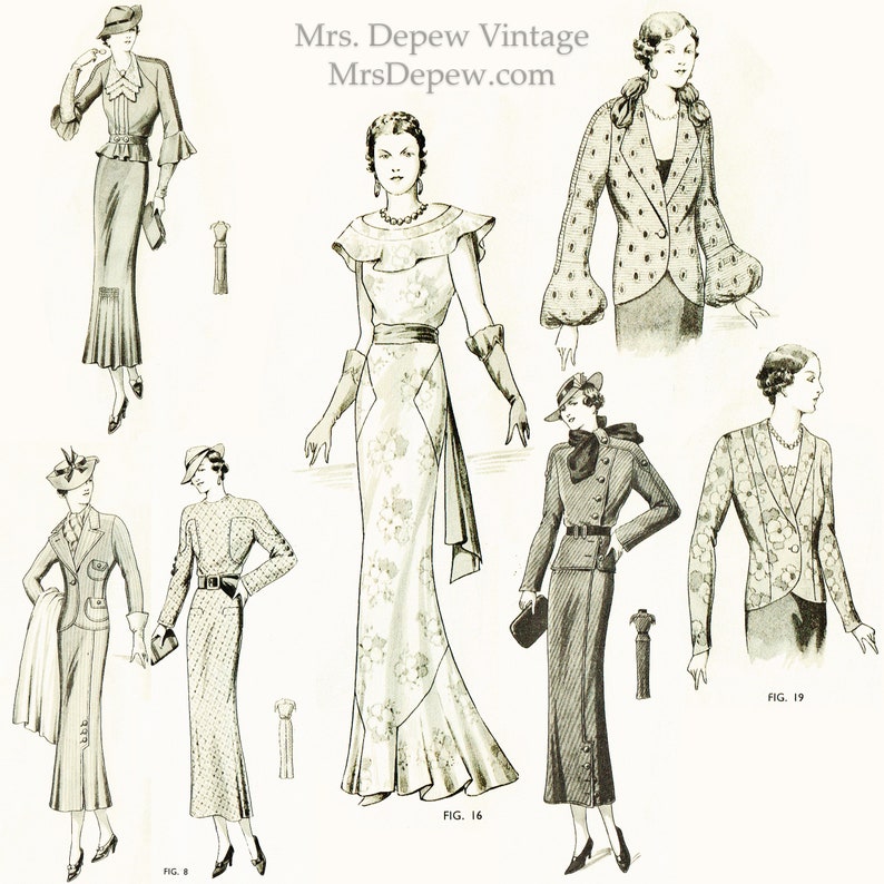 Haslam Dresscutting Book No. 12 1935 Vintage Sewing Pattern E-book with 33 Pattern Draftings INSTANT DOWNLOAD image 3