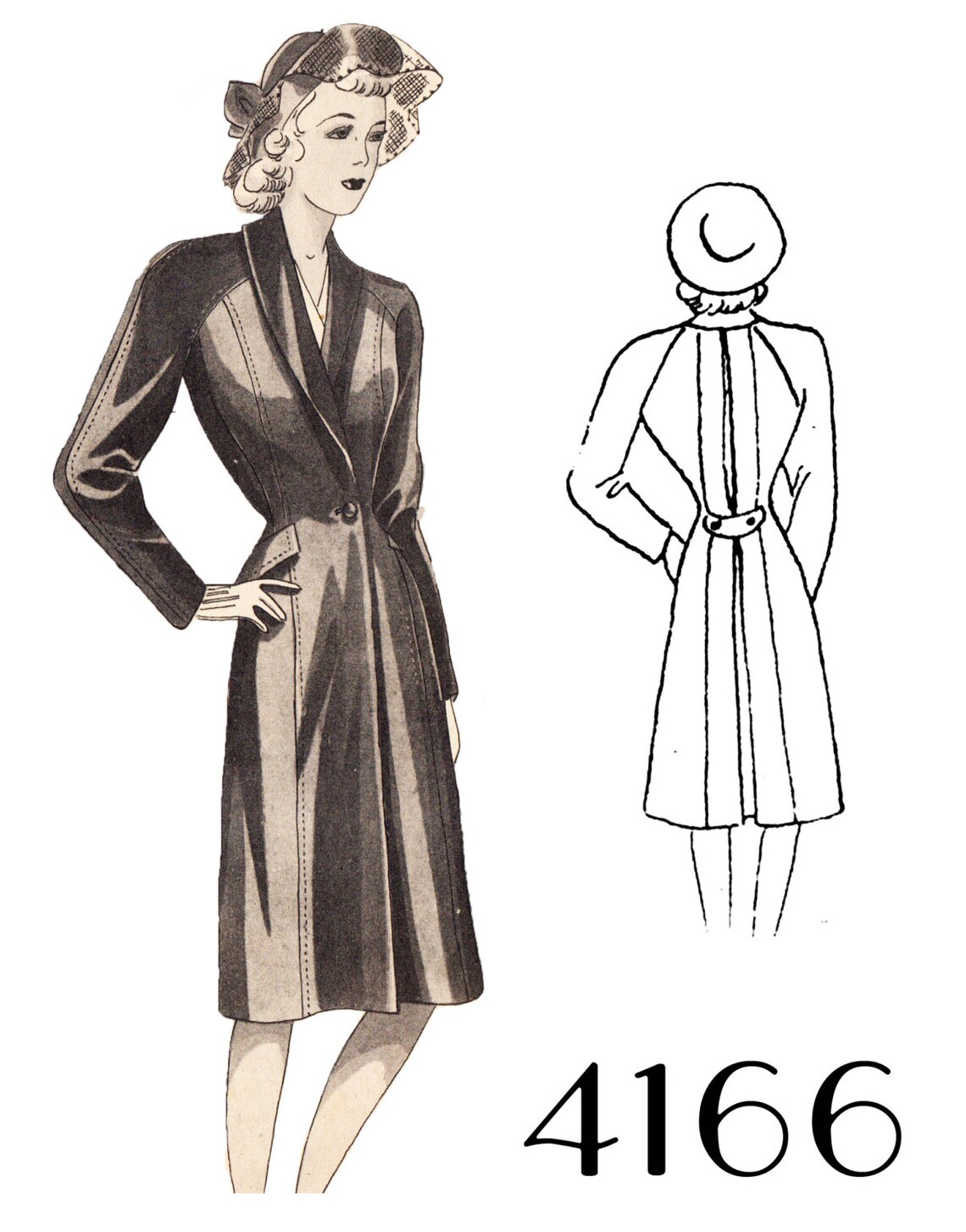 Vintage Sewing Pattern Template & Scale Rulers 1940s Raglan Sleeve ...