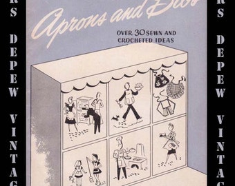 Aprons and Bibs 1940's Vintage Sewing Pattern Booklet PDF Copy -INSTANT DOWNLOAD-