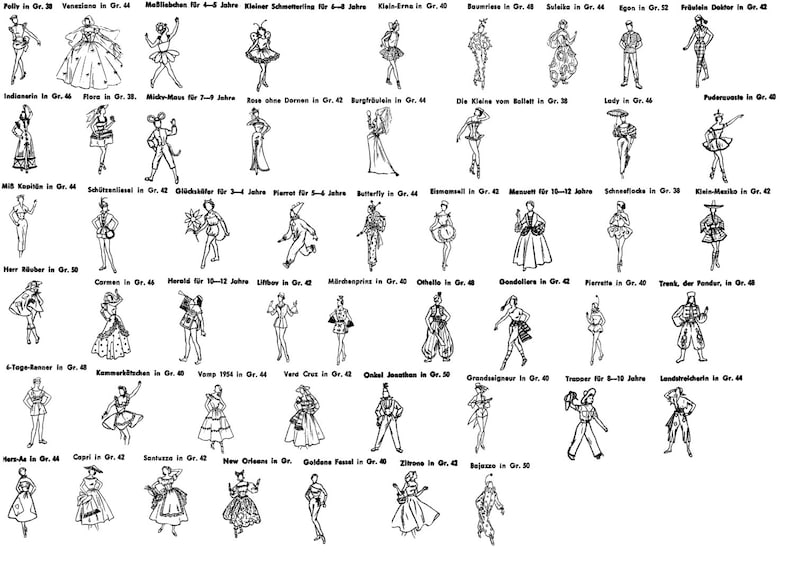 Vintage Pattern Booklet 1950's Masquerade Halloween Costumes E-Book & Pattern Sheets -INSTANT DOWNLOAD- image 2