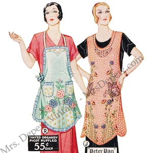 Vintage Aprons, Retro Aprons, Old Fashioned Aprons & Patterns Vintage Womans Institute Sewing Pattern Book 1920s Fancy Aprons and Sunbonnets E-book -INSTANT DOWNLOAD- $11.00 AT vintagedancer.com